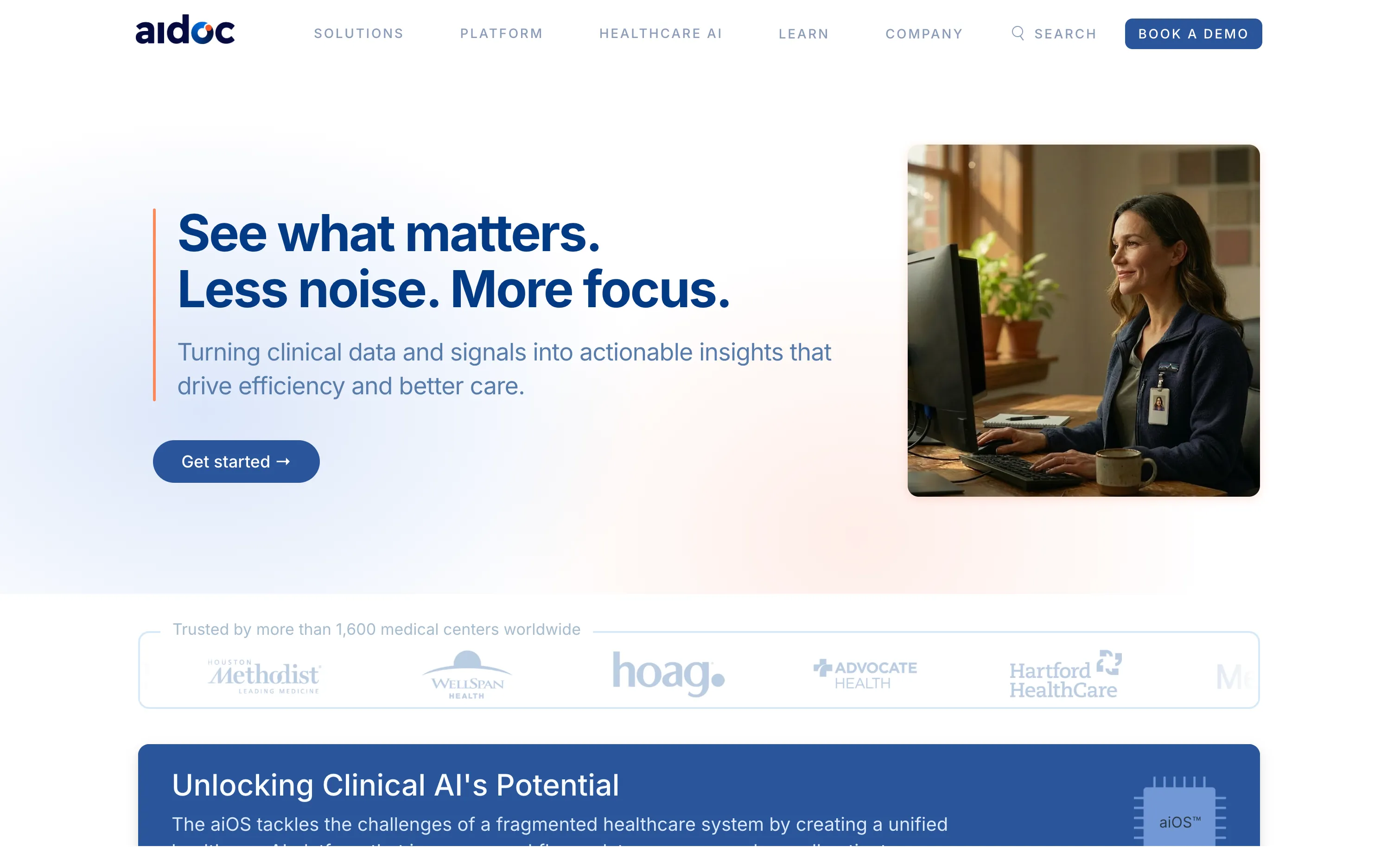 Aidoc clinical AI platform deployed across nearly 2,000 hospitals