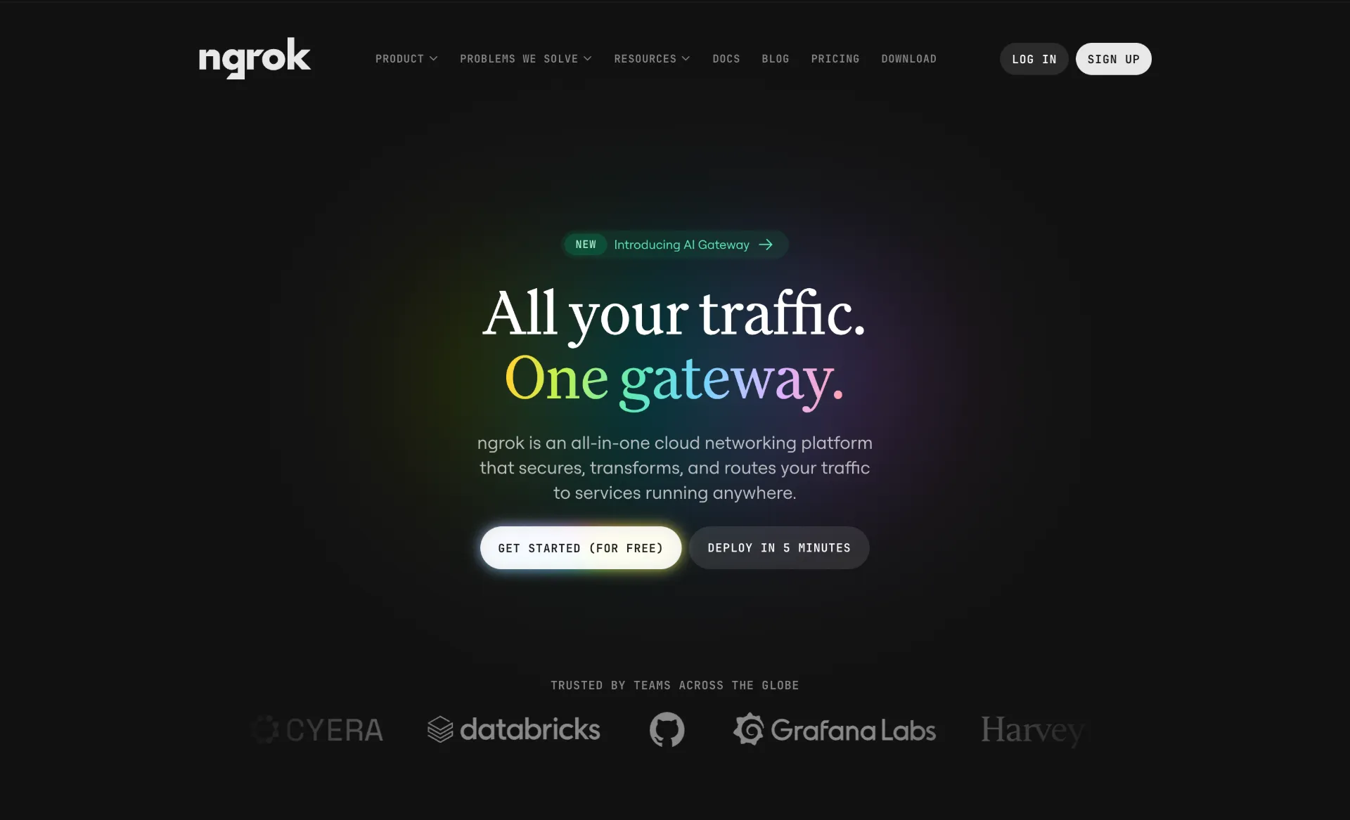 ngrok AI Gateway dashboard