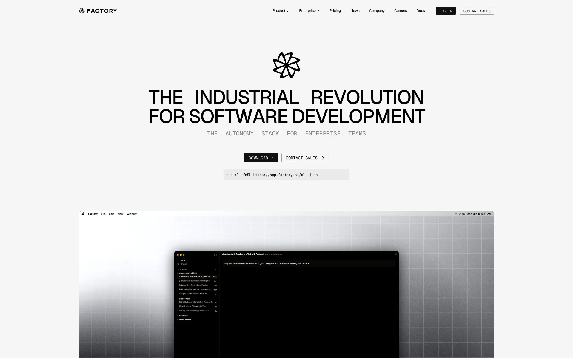 Factory Droid coding agent