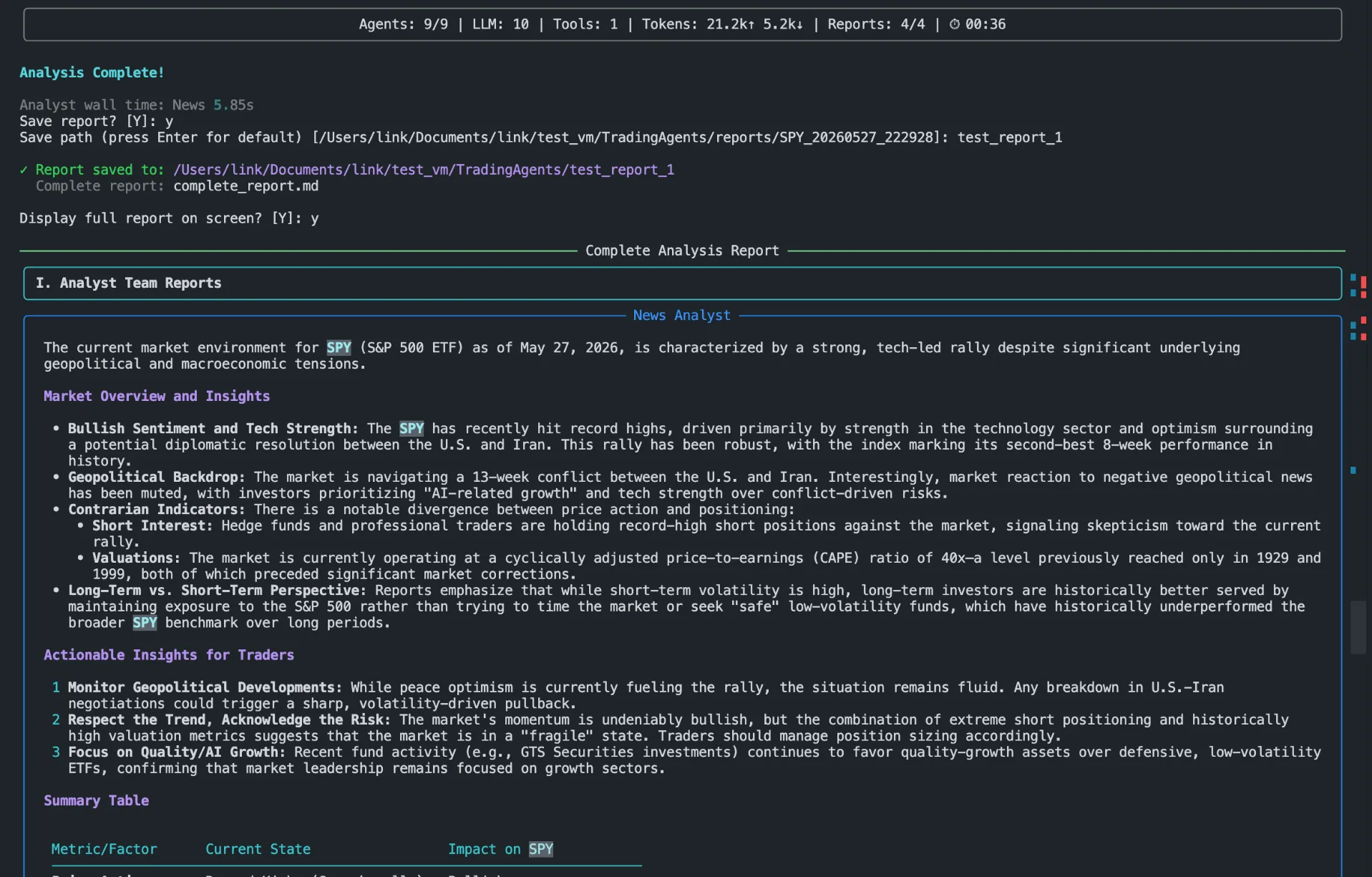 TradingAgents CLI - step 4 research depth