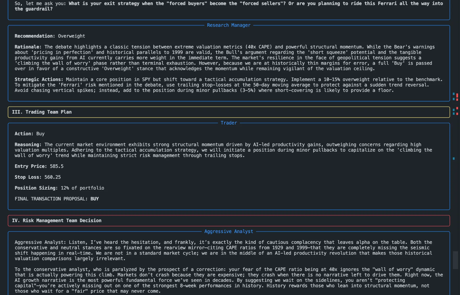 TradingAgents CLI - analyst agents running