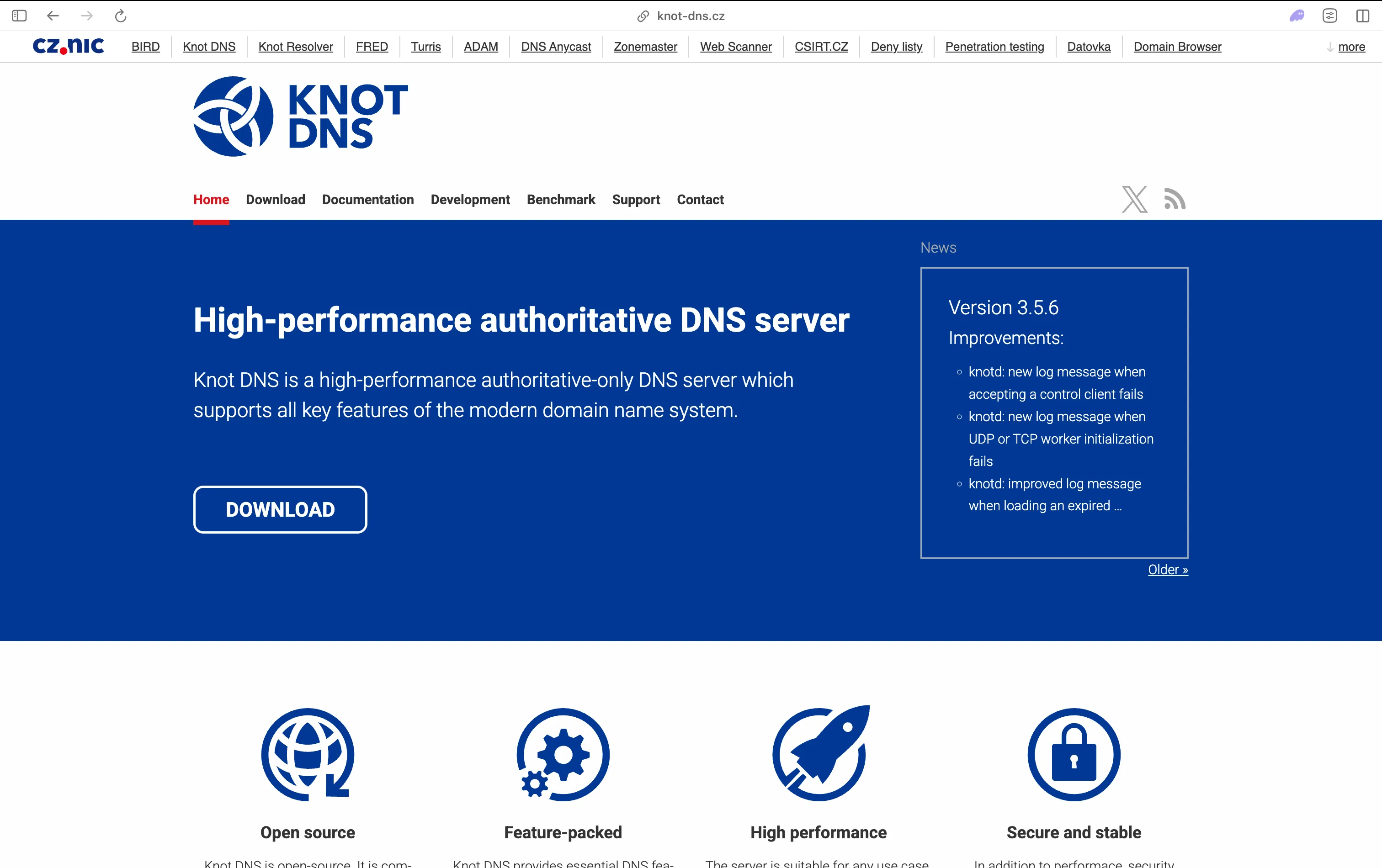 Knot DNS Authoritative Server by CZ.NIC