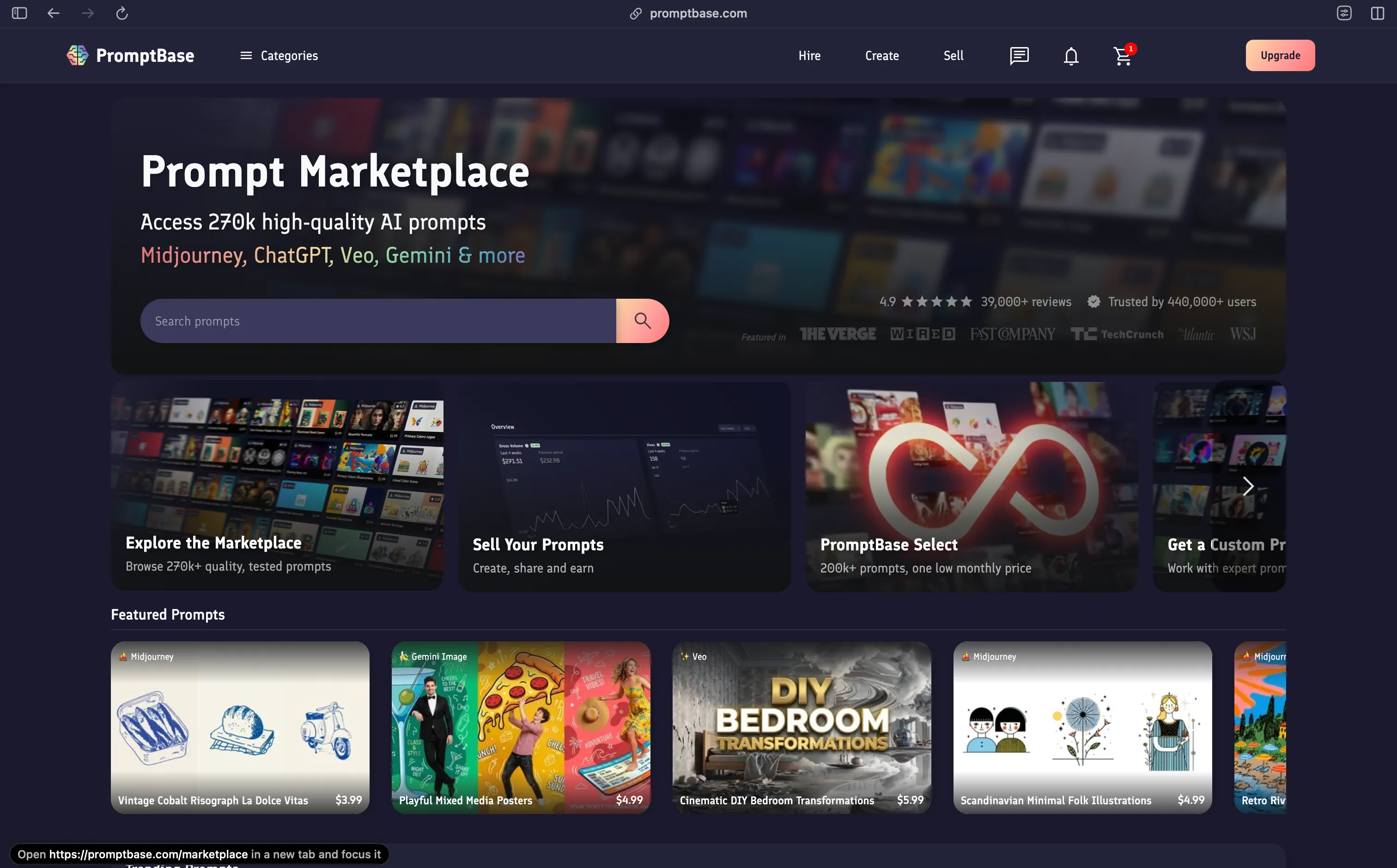 PromptBase coding prompt marketplace