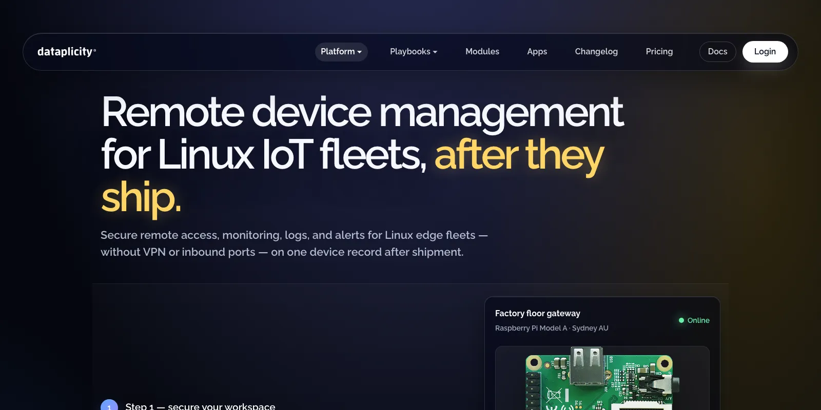 Dataplicity remote device management for Linux IoT fleets