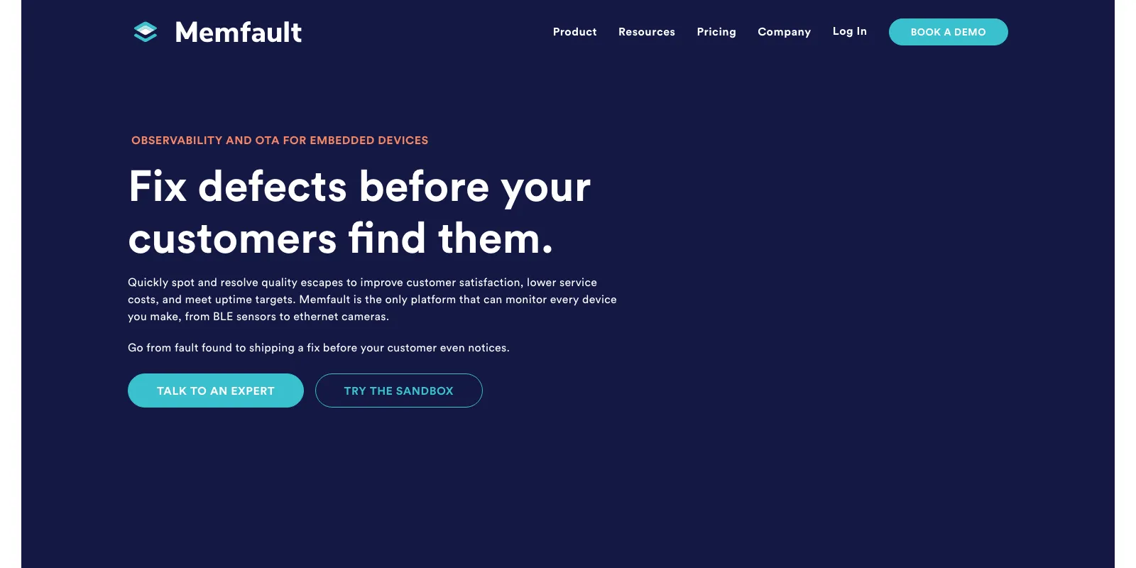 Memfault observability and OTA for embedded devices