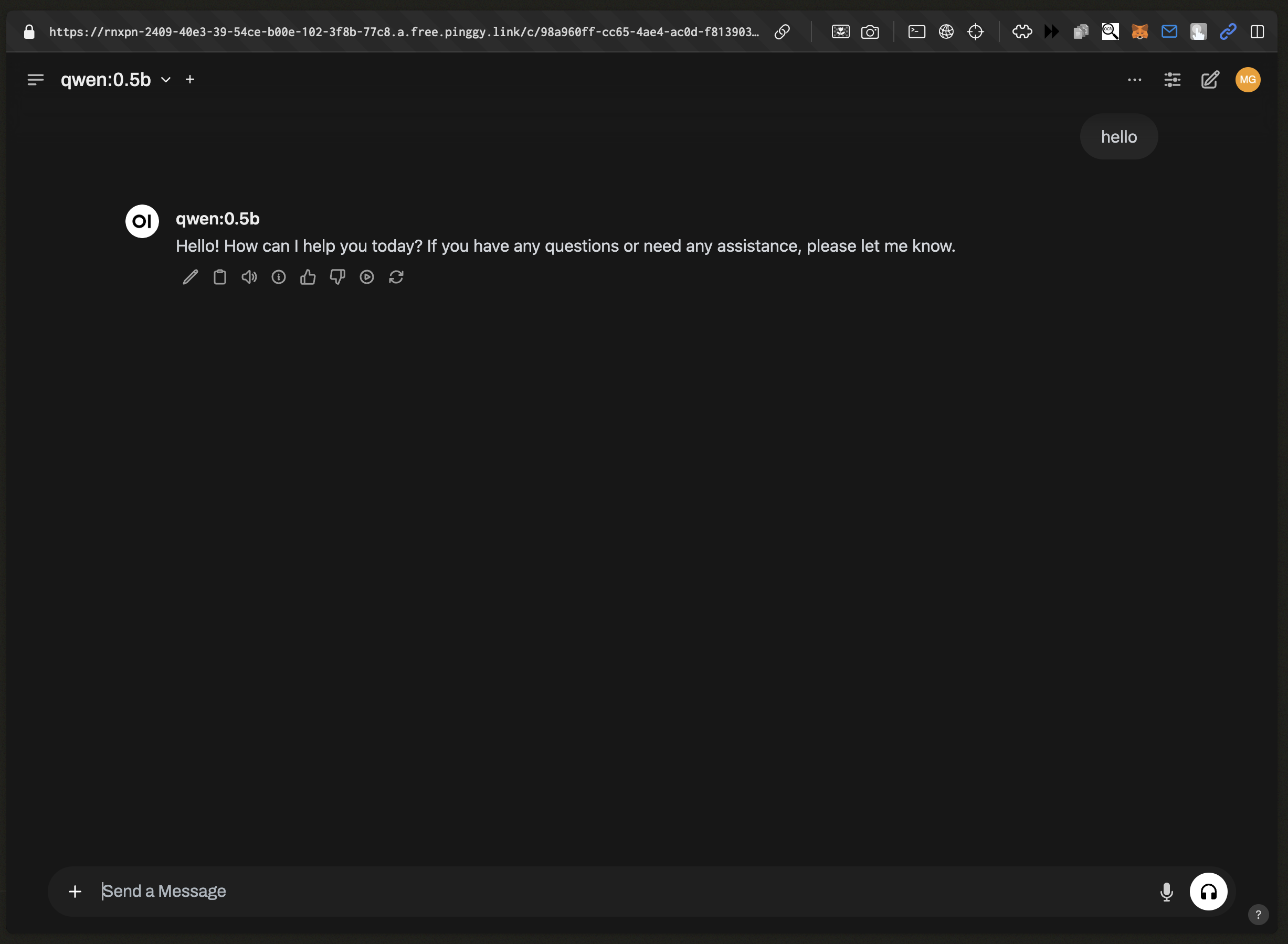 Open WebUI interface