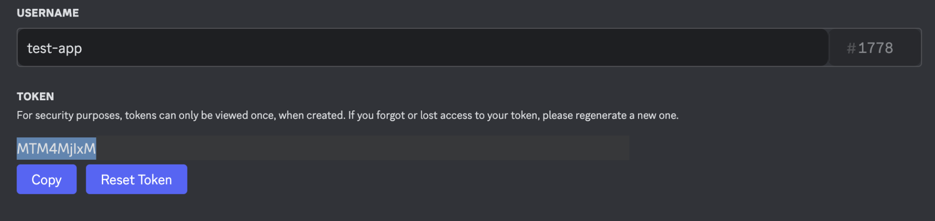 Copy your bot token