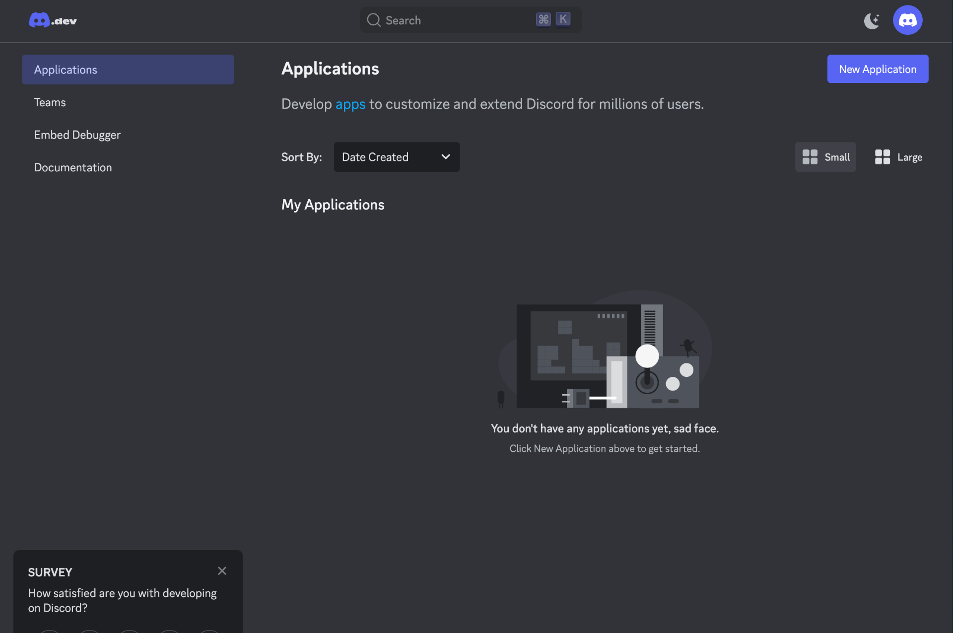 Create new application