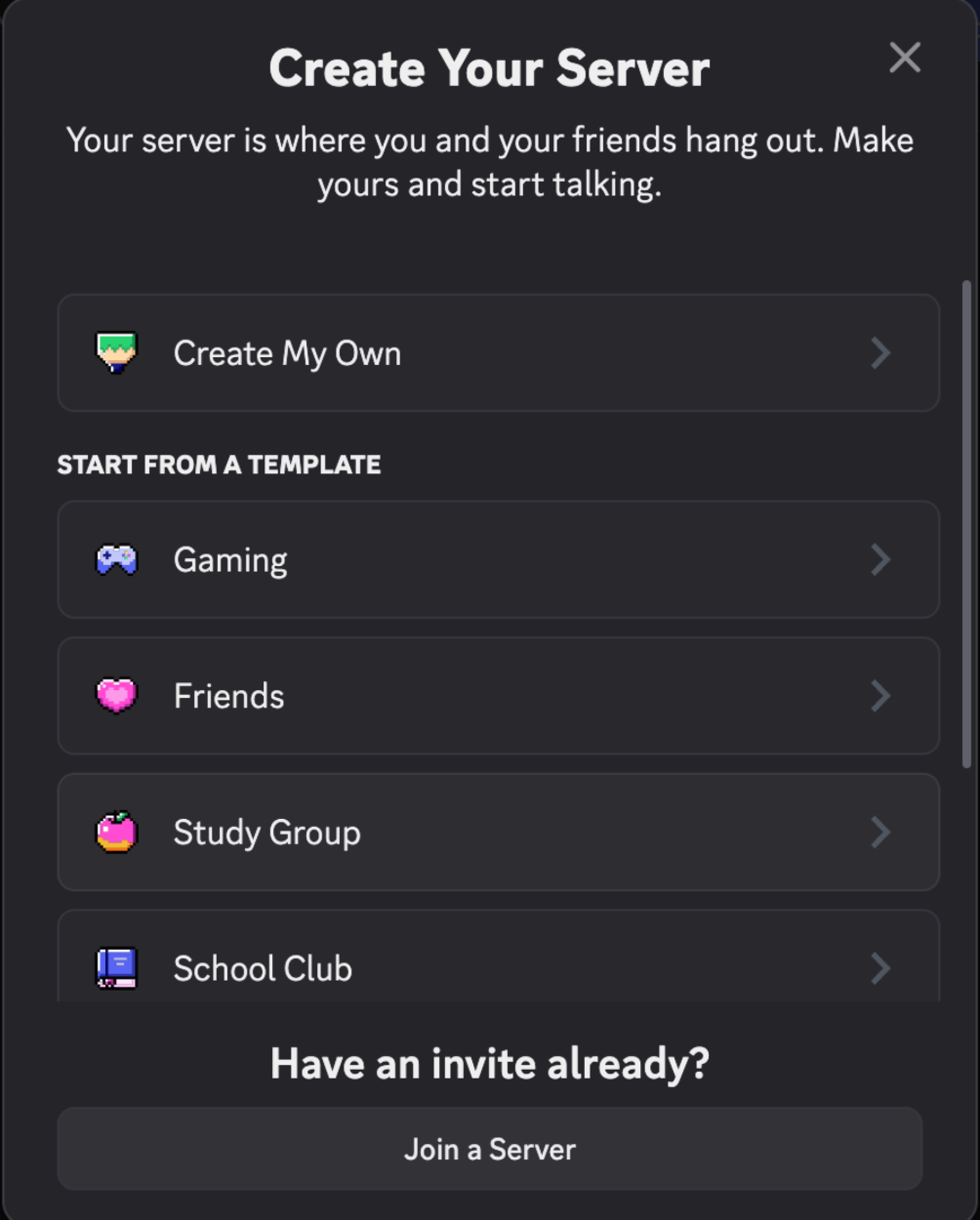 Create your own server