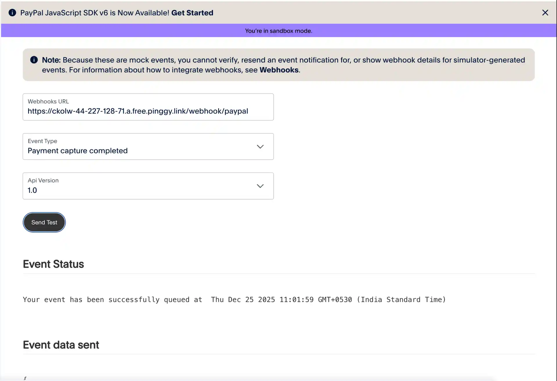 Paypal Webhook Simulator