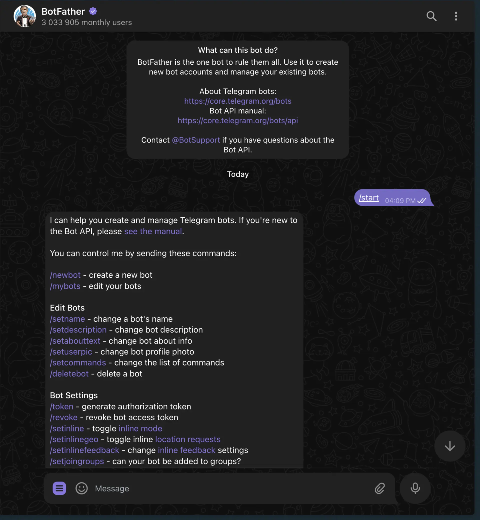 Bot Father Chat