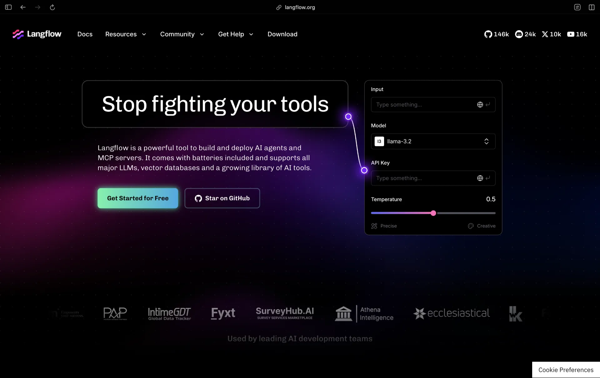 Langflow - visual platform for building AI agents and pipelines