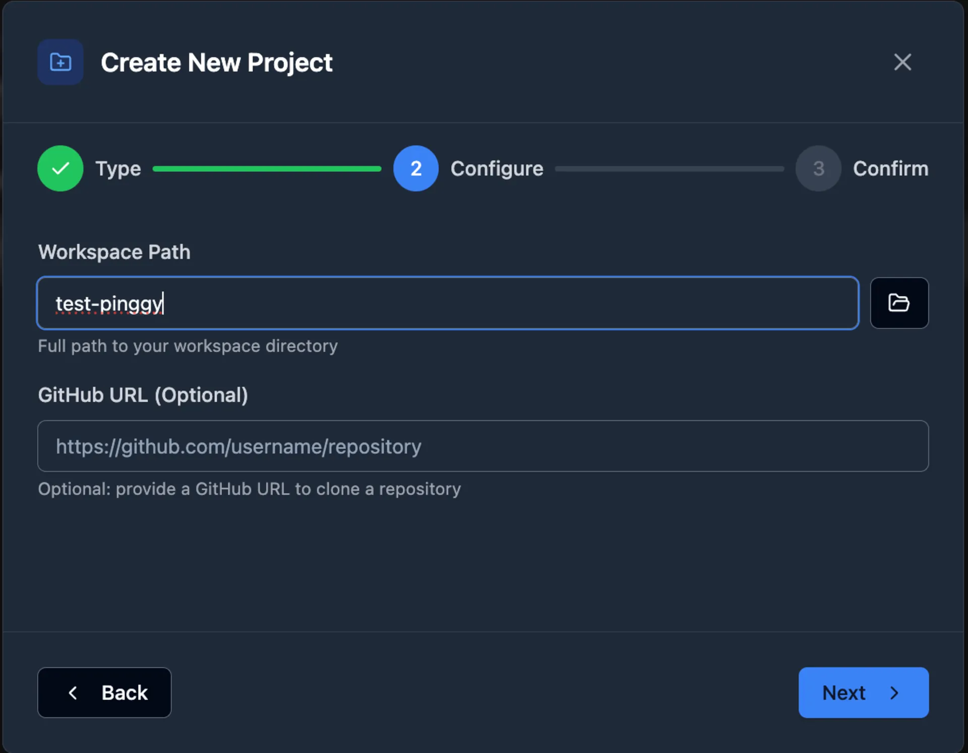 Add Workspace Path and GitHub URL