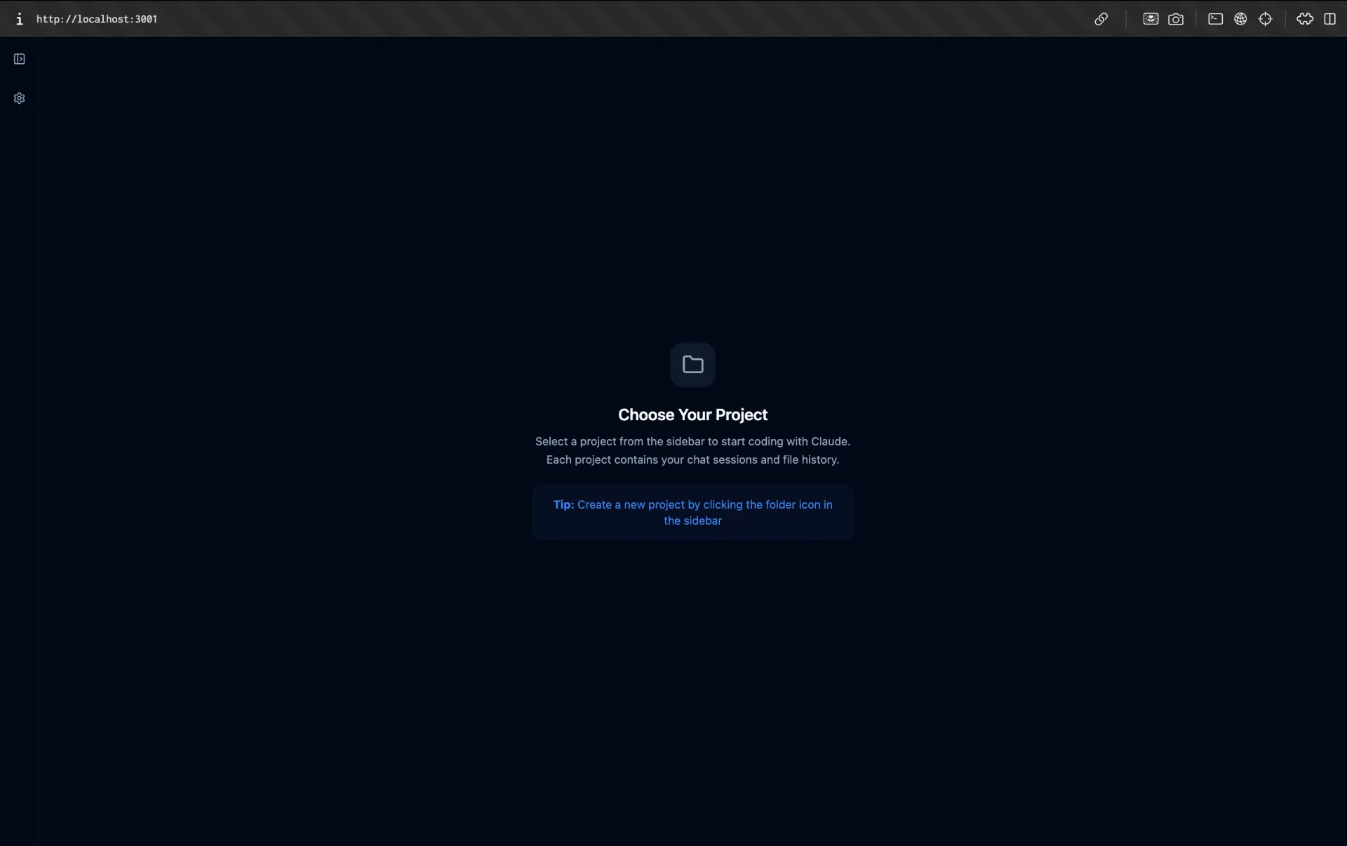 Claude Code UI Running on Localhost