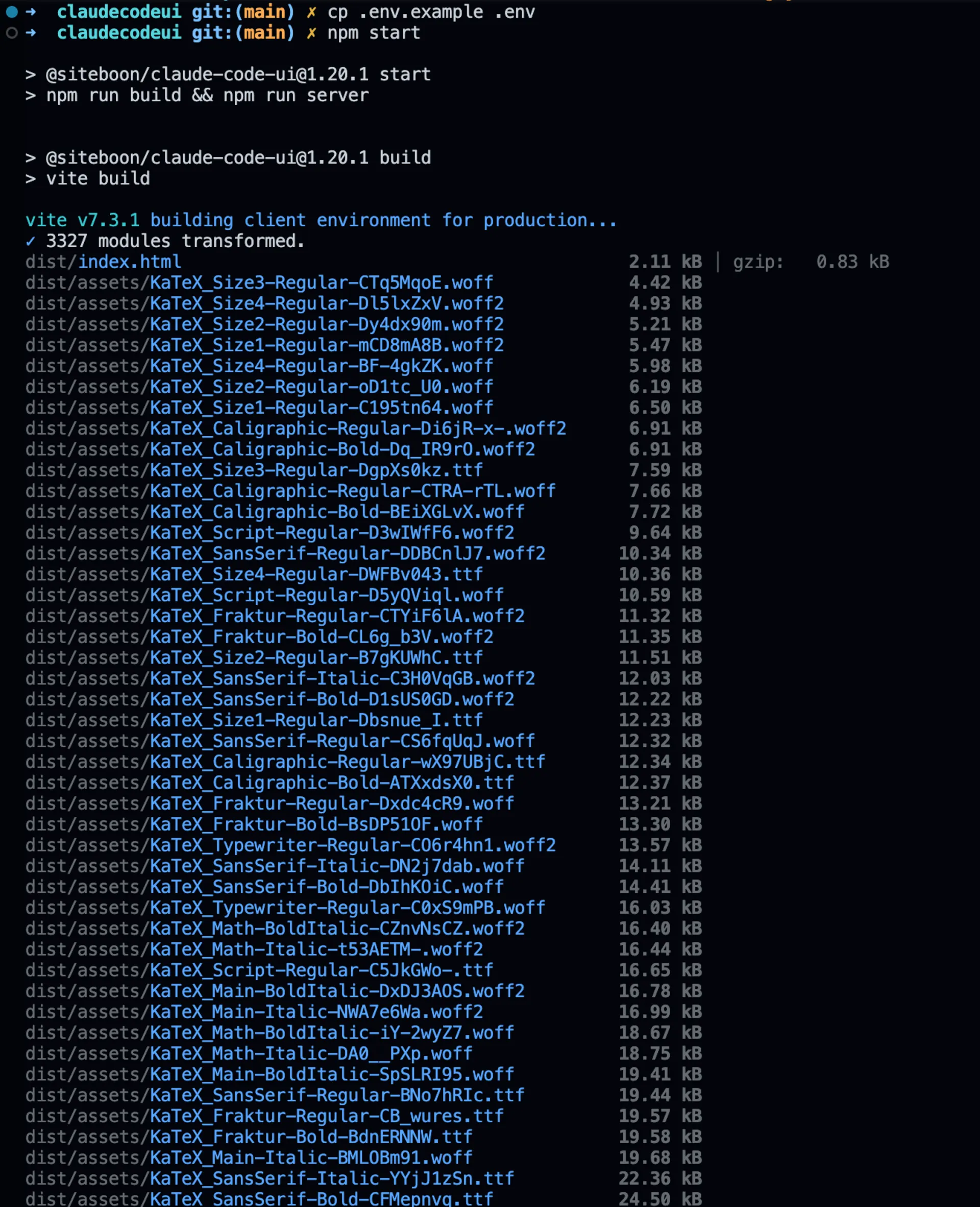 Starting Claude Code UI Server