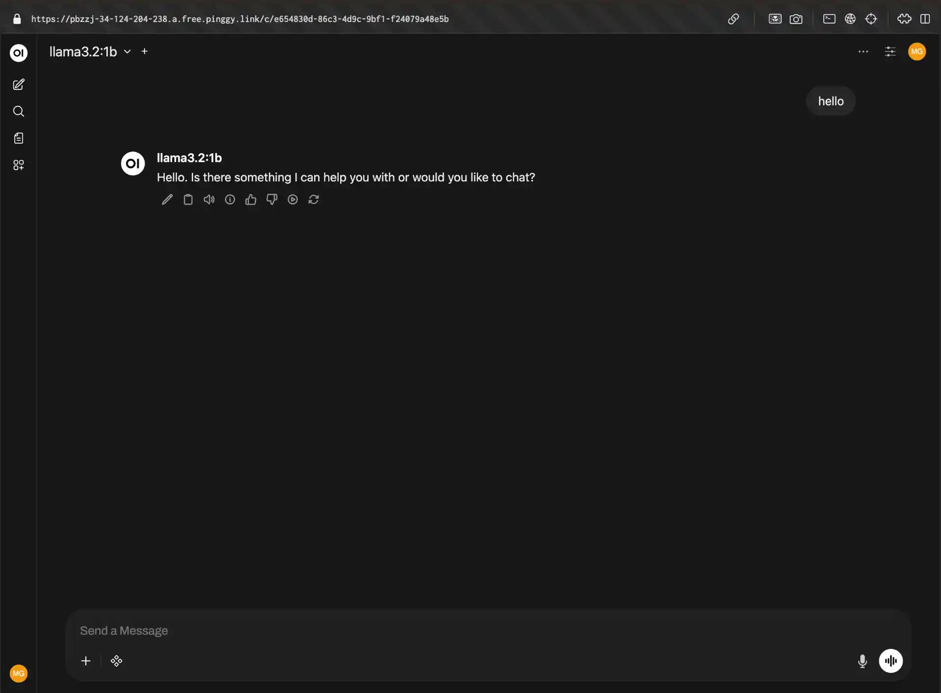 OpenWebUI on Pinggy URL