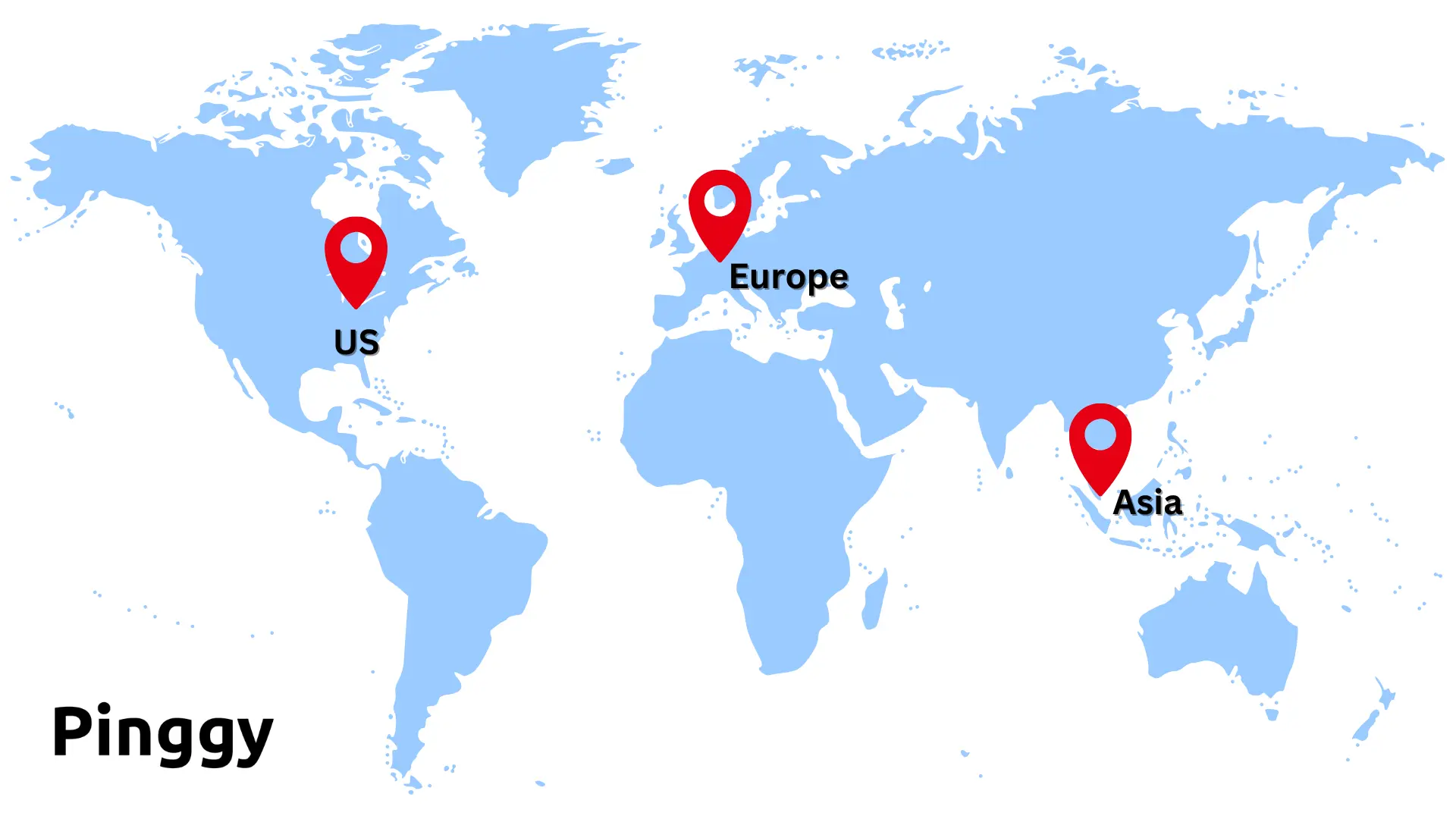 Pinggy servers across the world