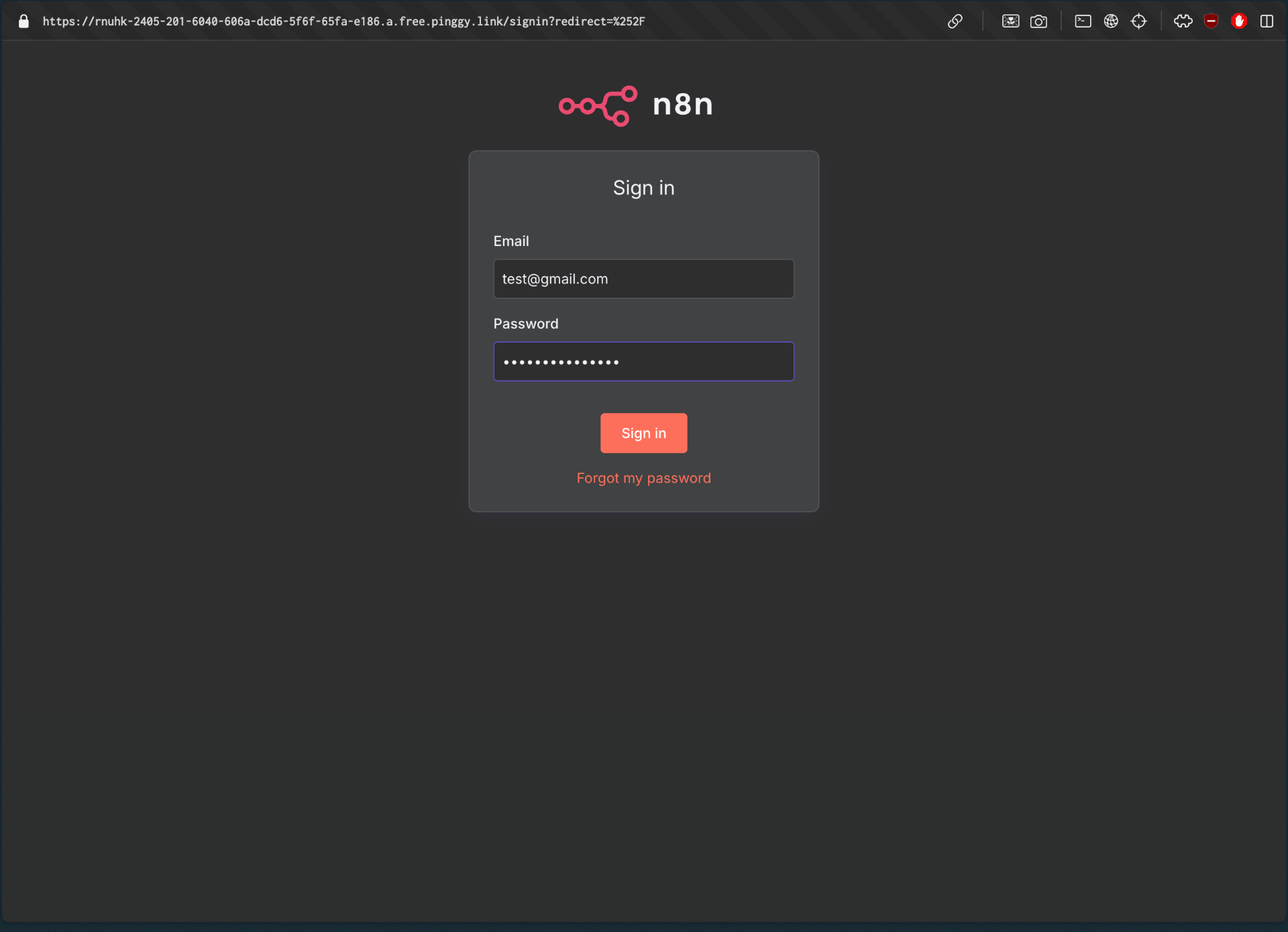 login n8n