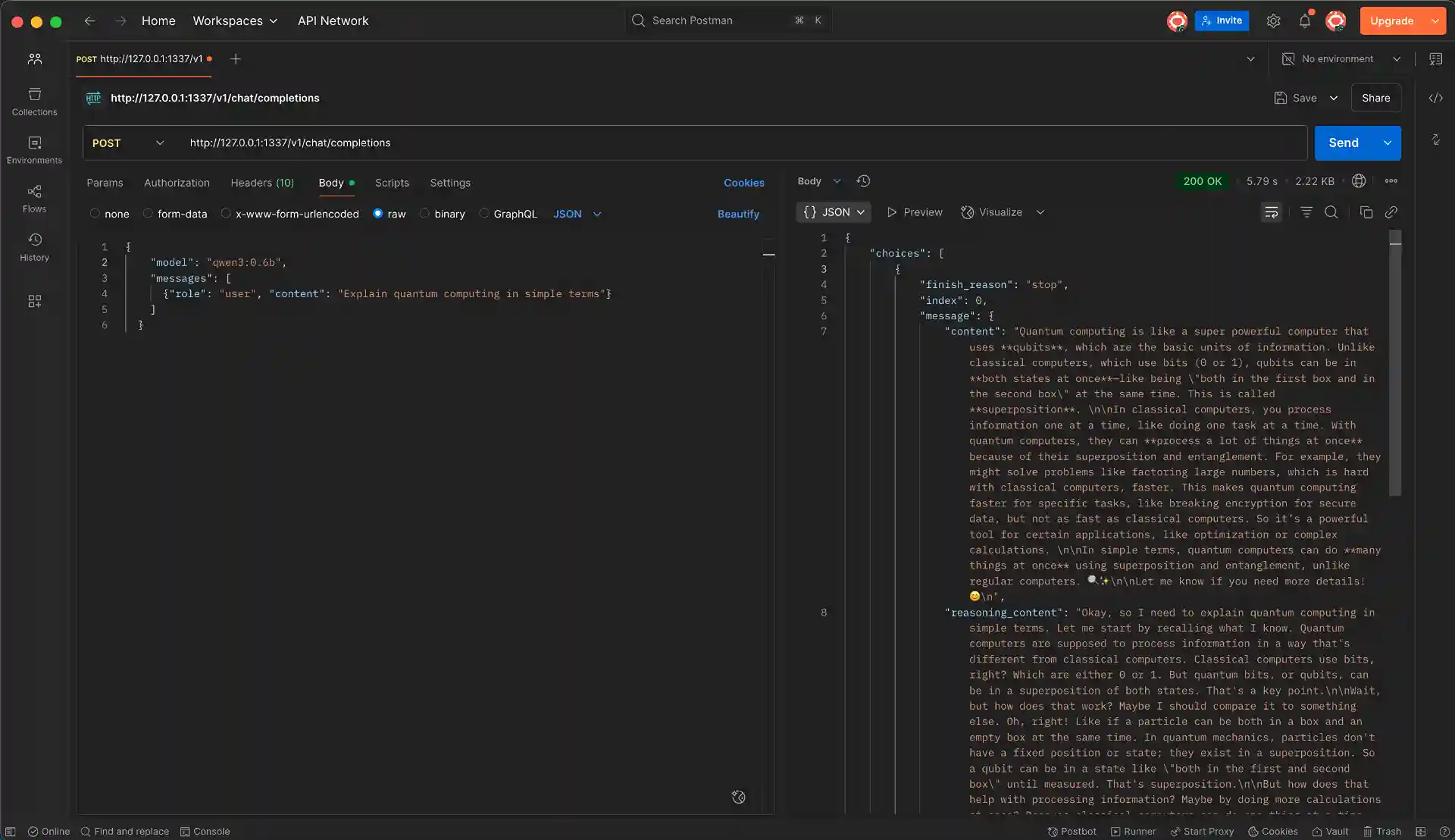 Testing Jan API with curl