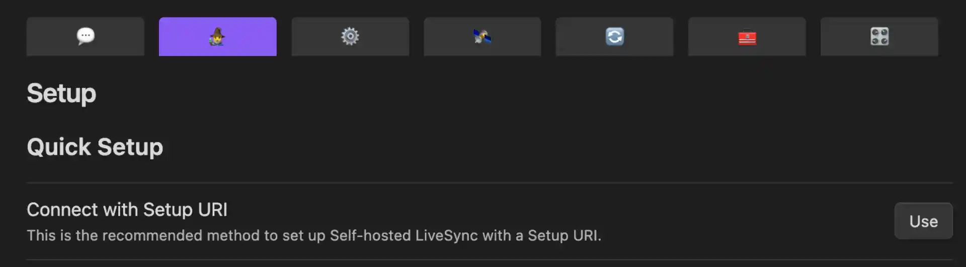 Connect with setup URL