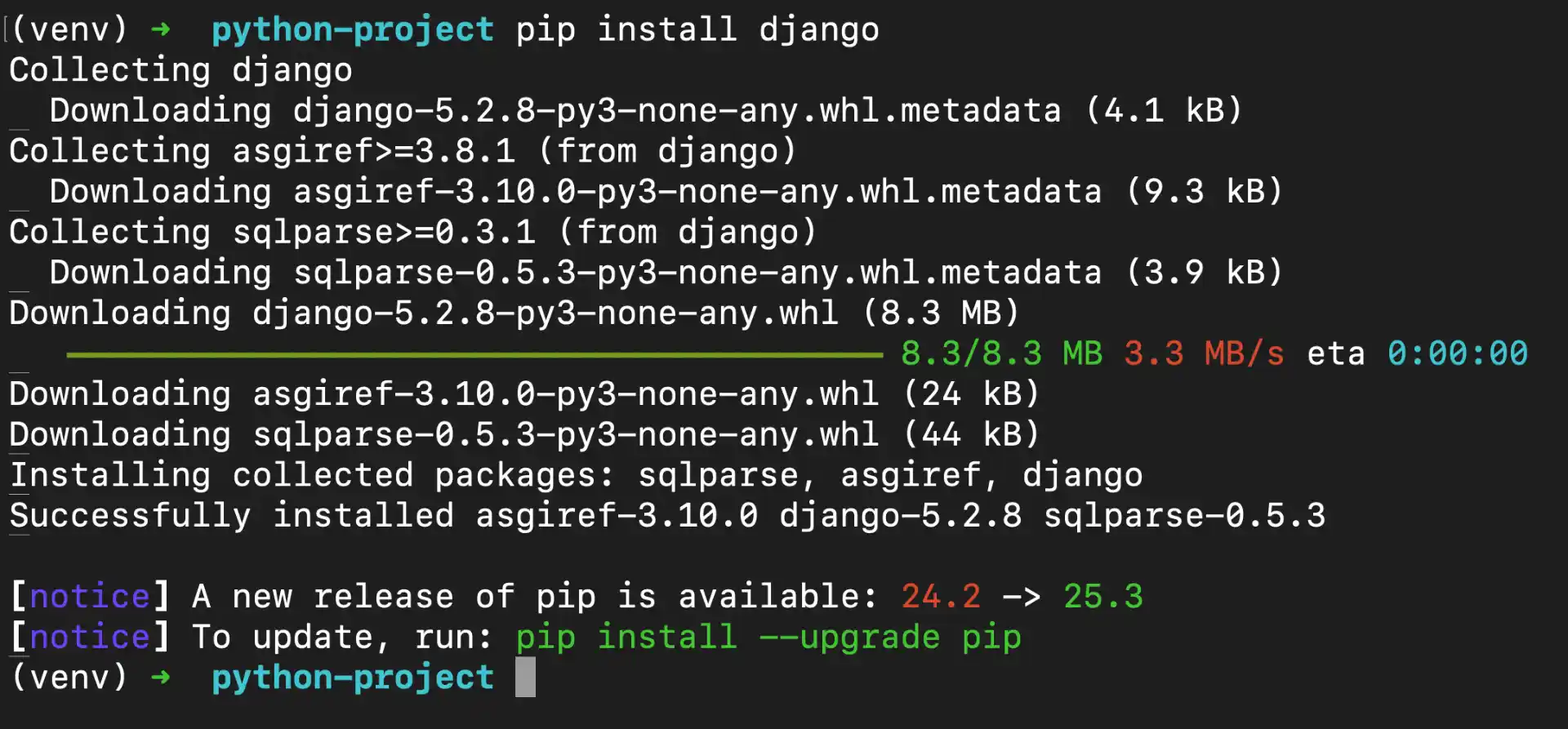 Install Django Package