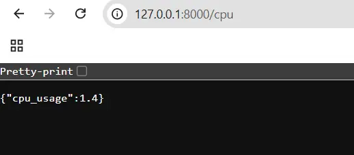 FastAPI application to monitor CPU metrices