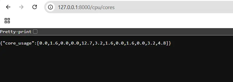 FastAPI application to monitor CPU metrices