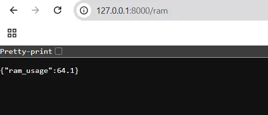 FastAPI application to monitor RAM metrices