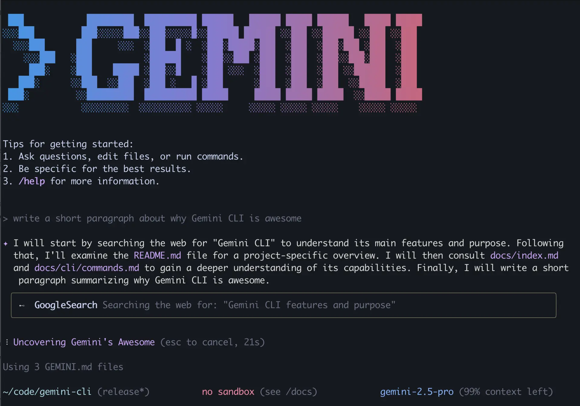 gemini cli