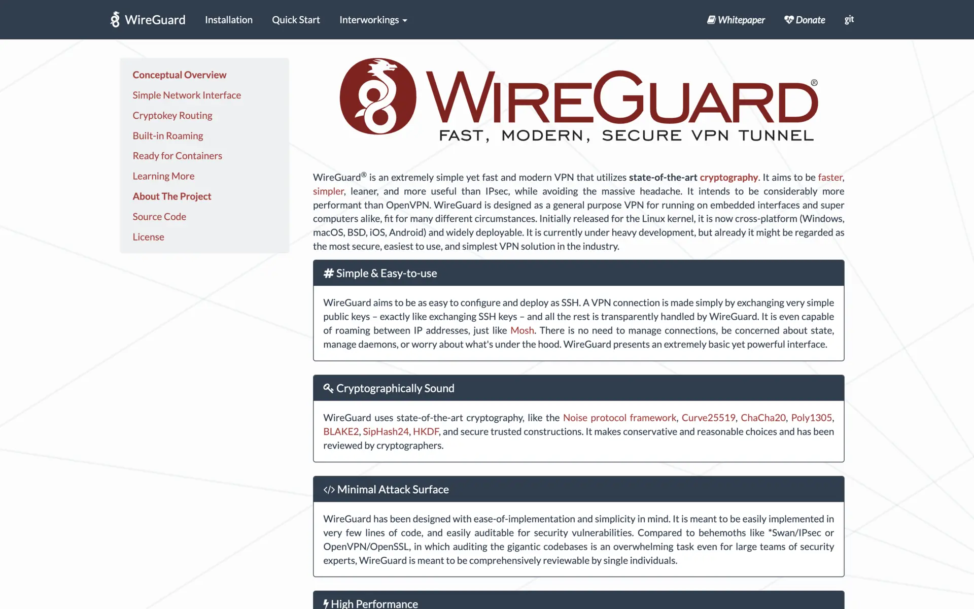 WireGuard - Fast and secure VPN protocol