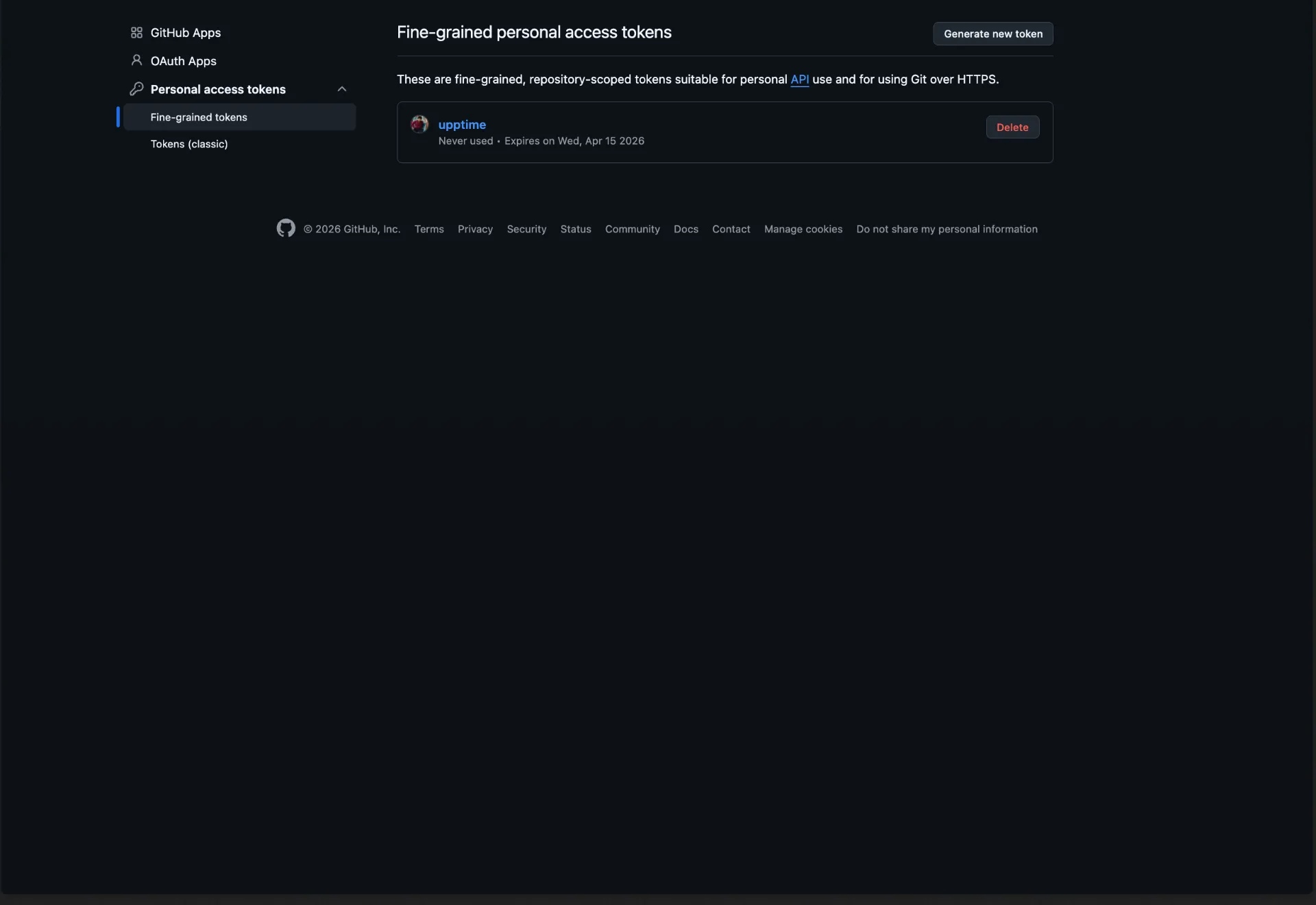 Create a Personal Access Token with the required permissions