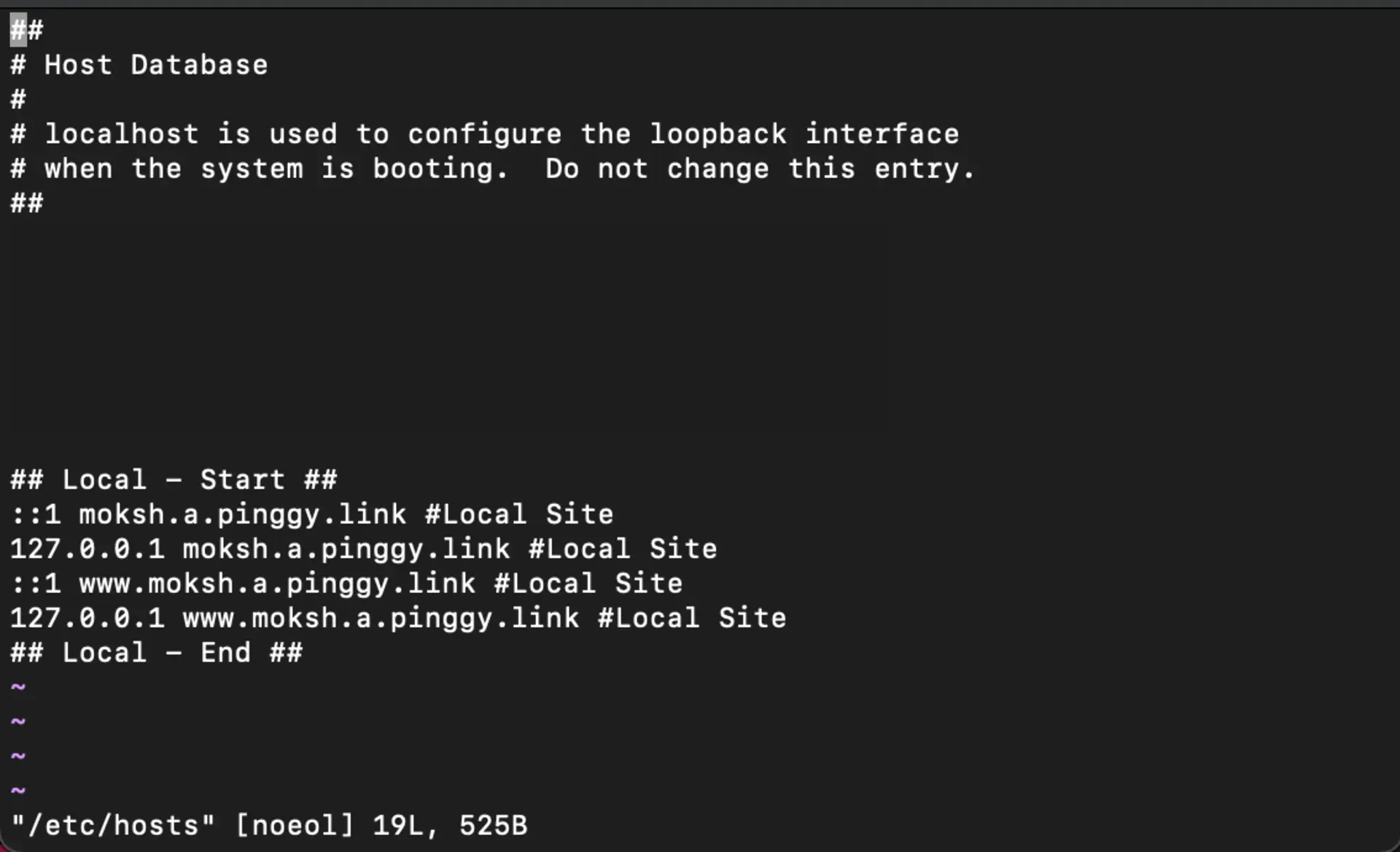 Verify Your Hosts File