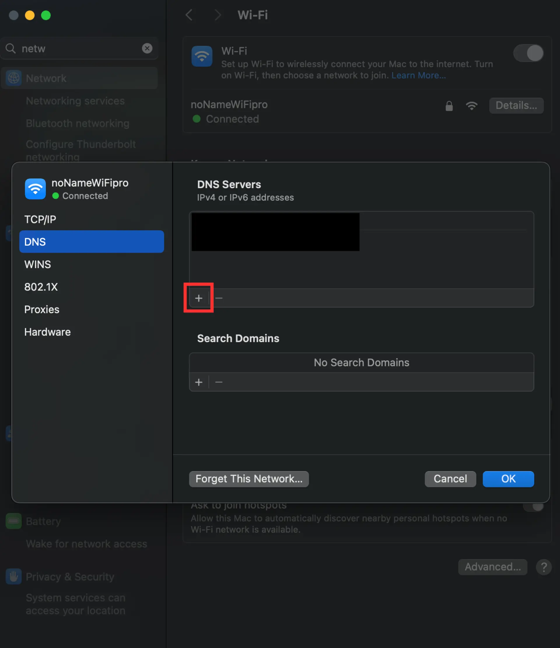 Change DNS Servers