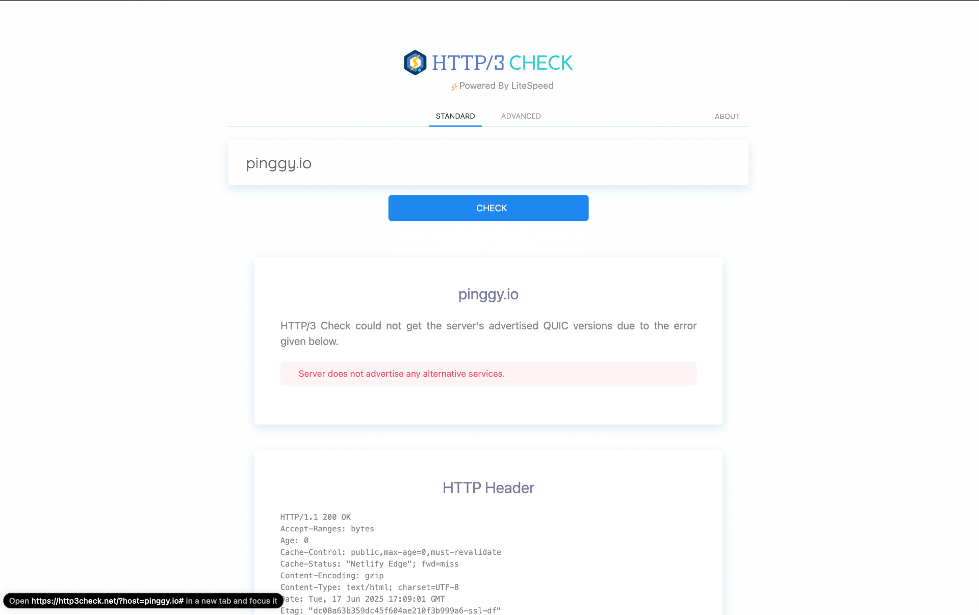 Review Server QUIC Configuration
